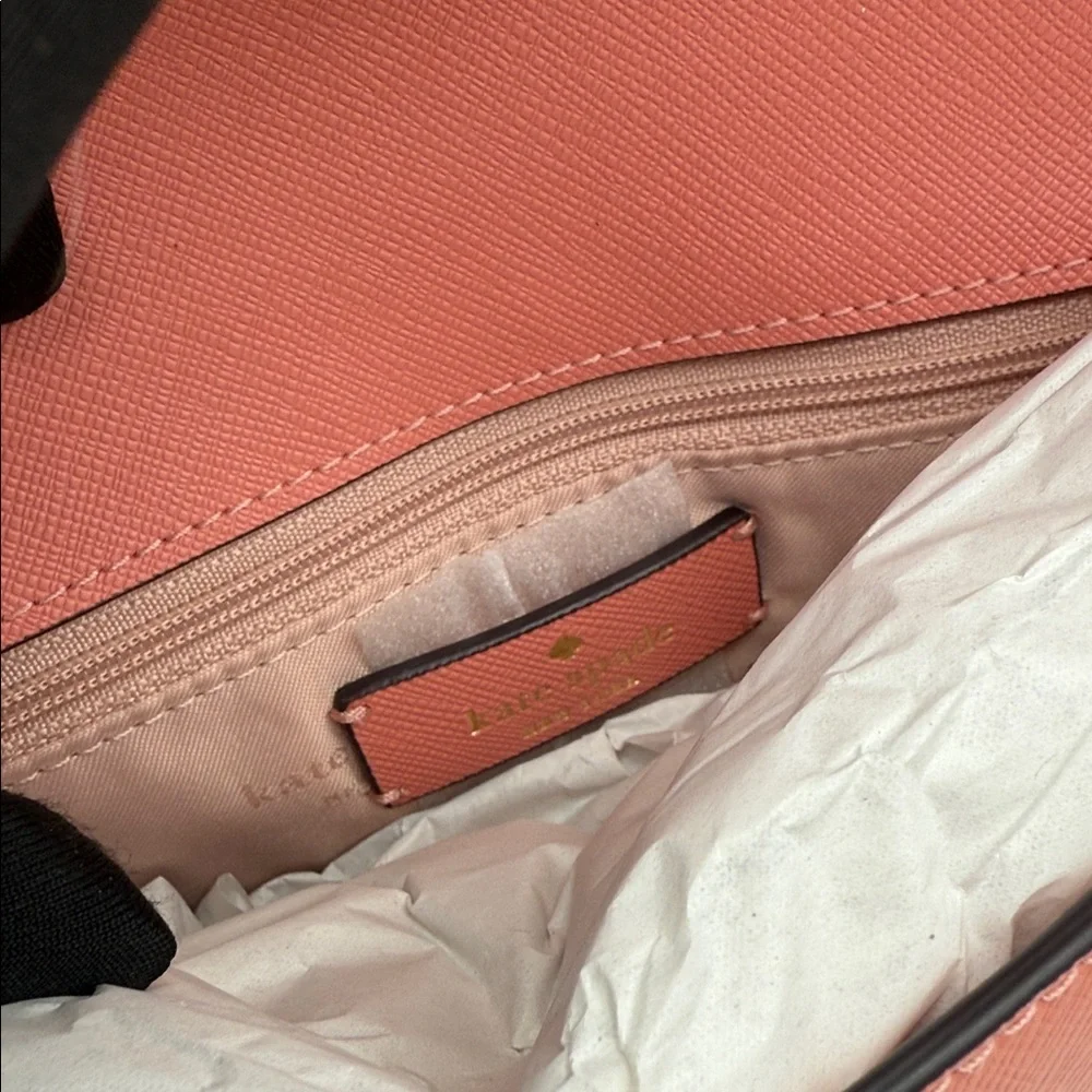 Kate Spade Madison Saffiano Leather Small Flap Shoulder Bag Terracotta